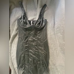 Skims Silver Mini Bodycon Dress